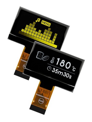 1,54-дюймовые OLED-дисплеи с разрешением 128×64 пикселей с формированием полутонового изображения 1,54-дюймовые OLED-дисплеи с разрешением 128×64 пикселей с формированием полутонового изображения
