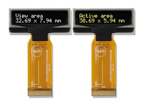 Символьные OLED-дисплеи серии REX001602H с различными цветами свечения экрана Символьные OLED-дисплеи серии REX001602H с различными цветами свечения экрана