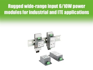 DTE06 и DTE10 – герметизированные DC/DC-преобразователи с широким диапазоном входного напряжения для монтажа на шасси или DIN-рейку