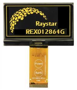 Графические OLED-дисплеи Raystar с разрешением 128×64 точек