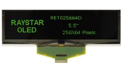 Самый большой пассивно-матричный OLED-дисплей Raystar